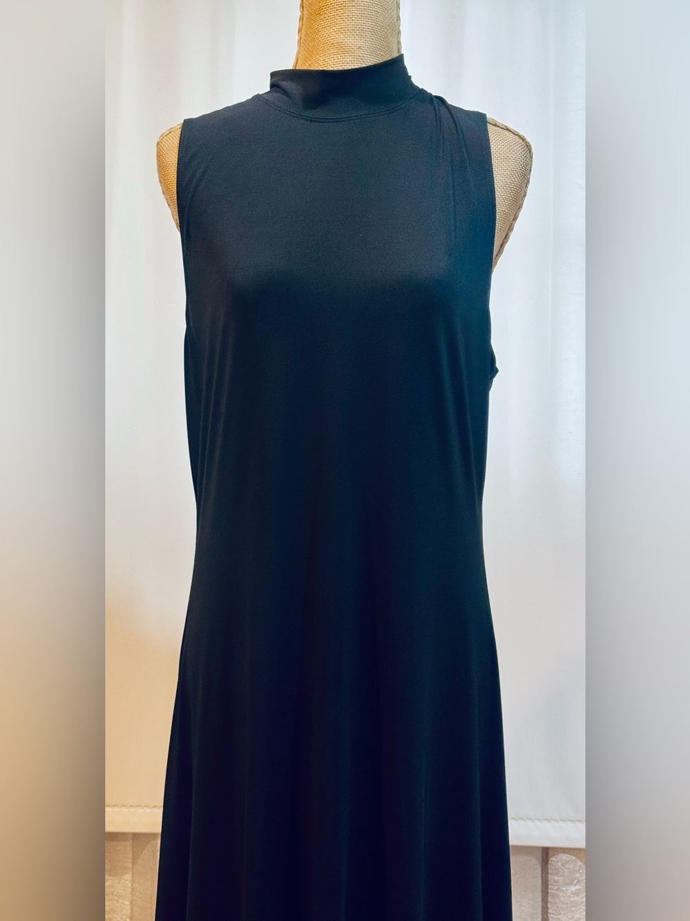 Theory Black Sleeveless Maxi Dress, Elegant style, size L - Picture 2 of 16
